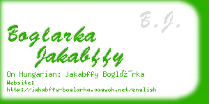 boglarka jakabffy business card